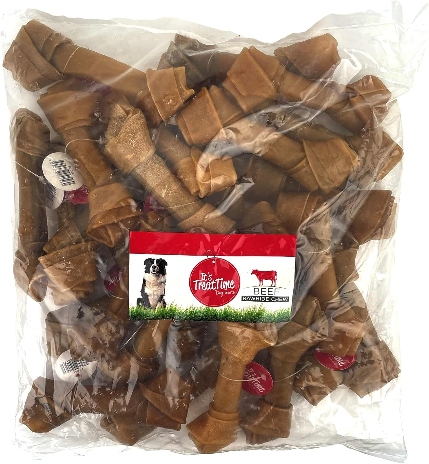 It'S Treat Time Dog Rawhide Bone Knot Natural 16Cm (25 Pack) - Long-Lasting Dog Treats, Dental Chews for Dogs, Teeth Cleaning, Tartar Control, Oral Health image number 2