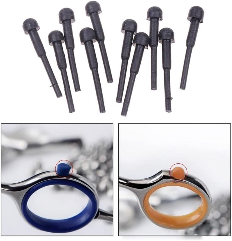 Torsor 10 Pack Hair Scissor Rubber Silencer Replacement Bumper Barber Shears Stopper Hair Cutting Clipping Cutter OD 3MM Black Muffler Stick Buffer Bumpers Silicone Grooming Parts Salon Pet Tool image number 5