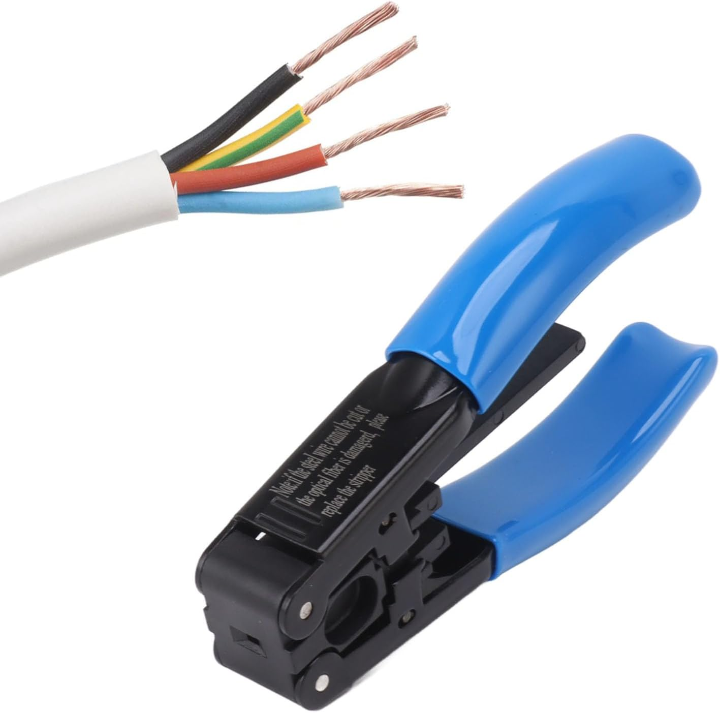 Fiber Optic Stripper 2.1X1.6Mm Portable Fiber Optic Cutter Tool Optical Cable Stripper Pliers Wire Stripping Tool image number 2