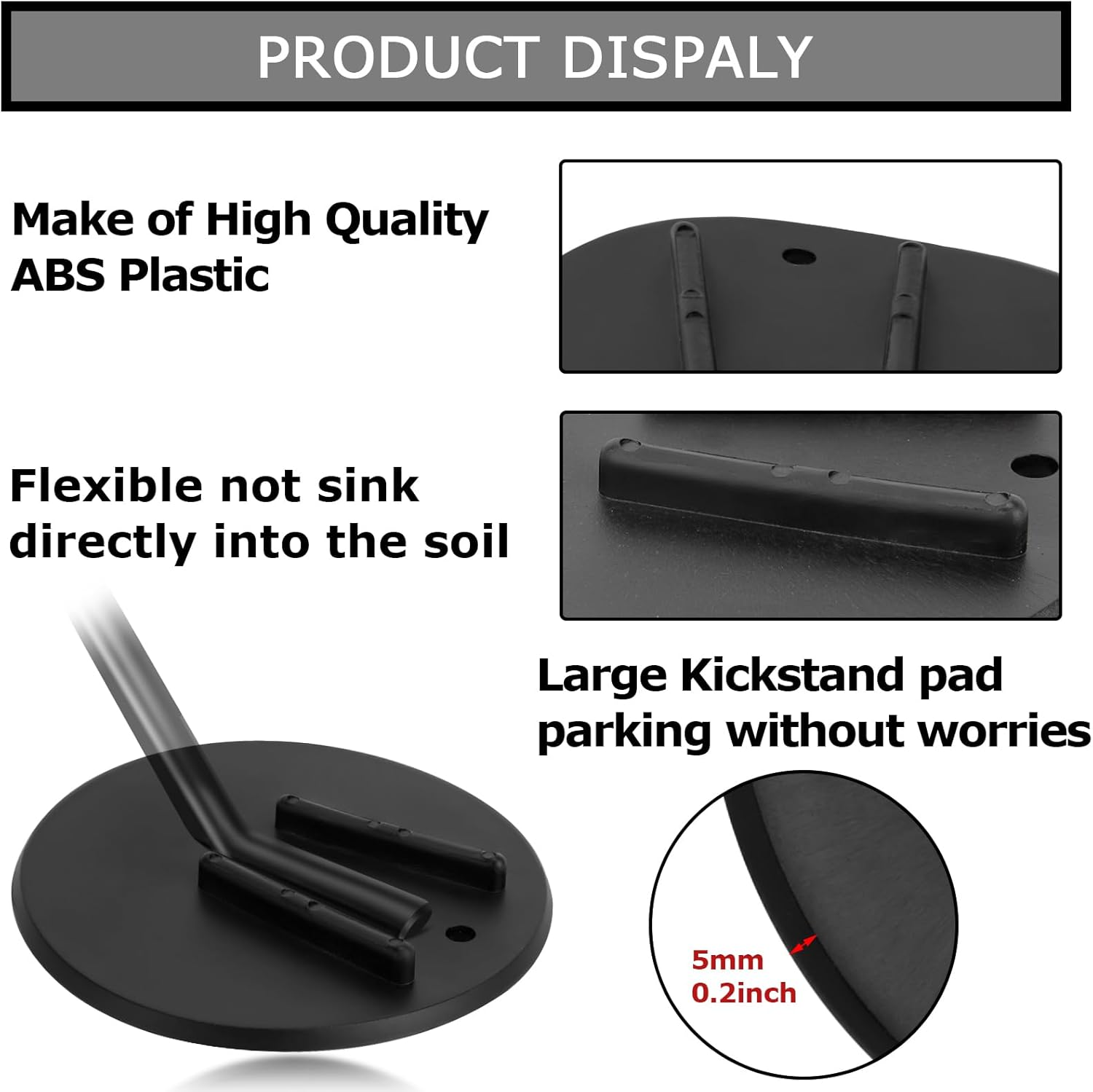 For Harley Davidson Touring Motorcycle Kickstand Jiffy Stand Coaster Pad Puck image number 4