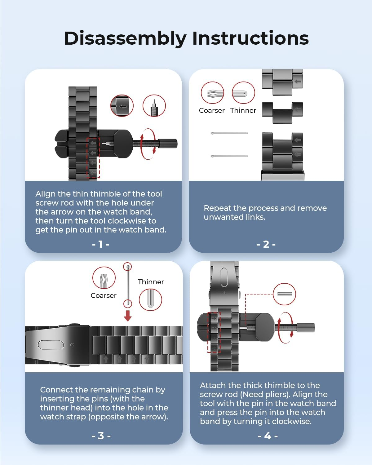 SUNDAREE Band Compatible with Samsung Galaxy Watch 7 FE 6 5 4 44MM 40Mm/Watch 6 4 Classic 47MM 43MM 46MM 42MM/5 Pro 45MM Lte,No Gap Men Women Stainless Steel Metal Replacement Watch Strap,Black image number 2