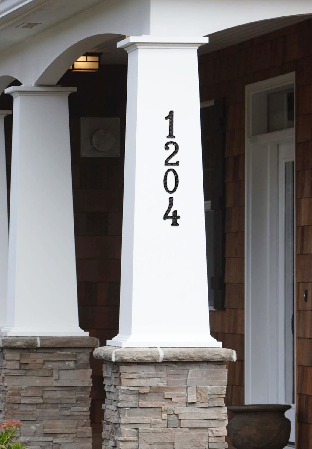 NACH House Numbers, 5.5 Inch Black Address Number 9 for outside - Rustic with Mounting Hardware image number 6