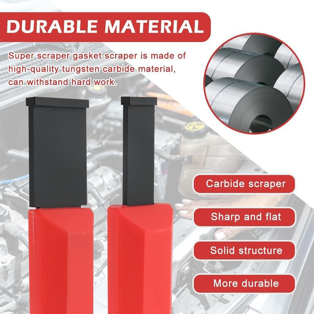 2PCS Carbide Scraper, 1-1/4 Inch and 5/8 Inch Carbide Scraper Set, Gasket Scraper for Metal and Automotive, Super Gasket Scraper Tool with Tungsten Tip image number 3