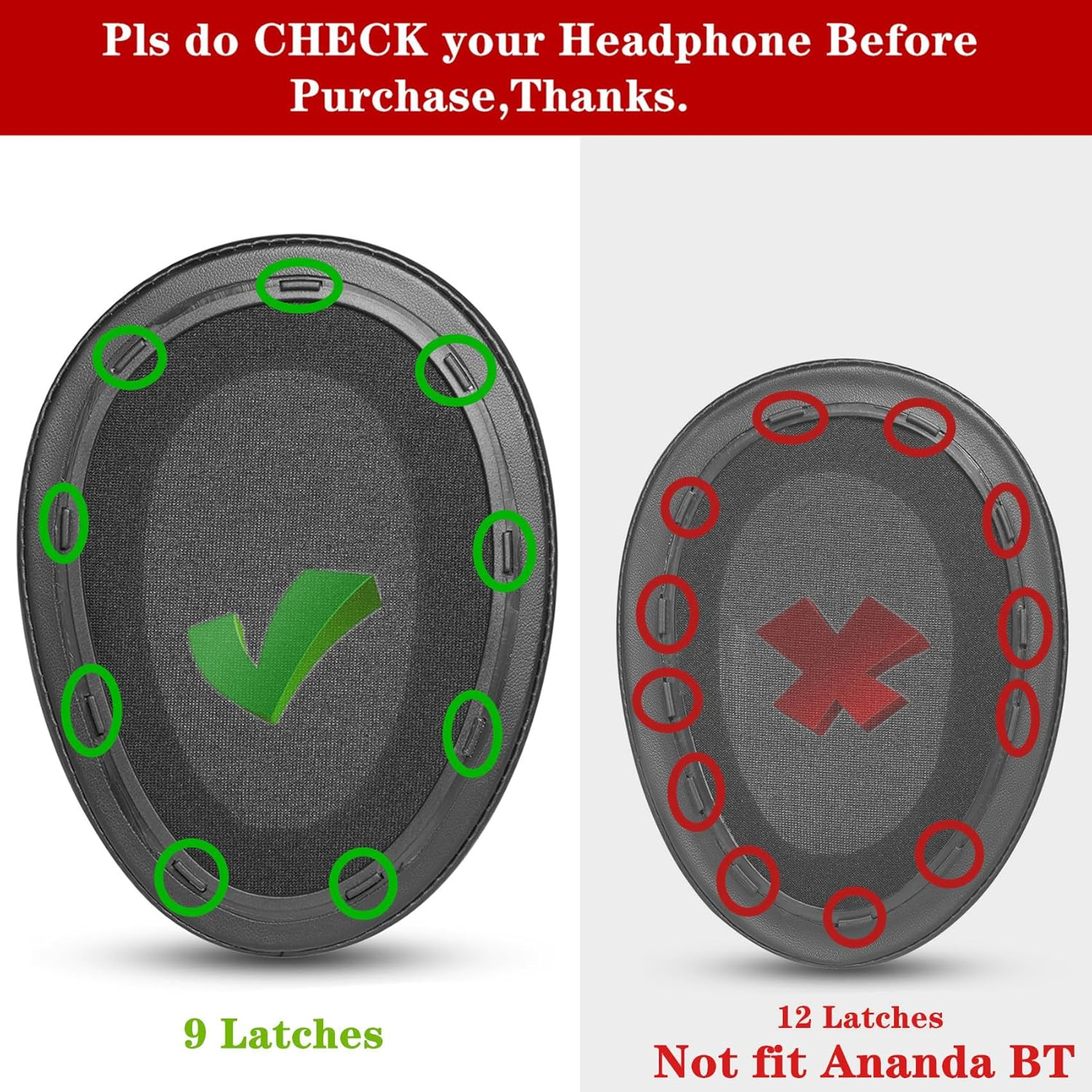 Yunyiyi Cushion Ear Pads Compatible with Hifiman Ananda Nano Arya Ananda Edition XS Edition X HE1000SE HE1000 V2 Jade II Headphone Replacement Earpads (Refer to Figure 2) image number 6