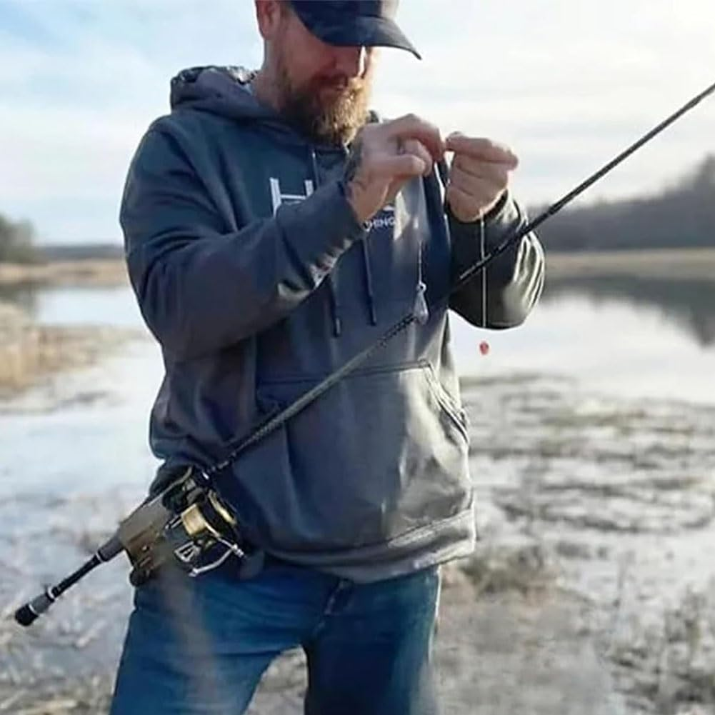 IONPSHG Slide in Fishing Rod Hip Holster Adjustable Hands Free Waist Belt Holder for Wading Surf Fly & Bank Fishing Quick Draw Durable Pole Holster Gear (Grey) image number 5