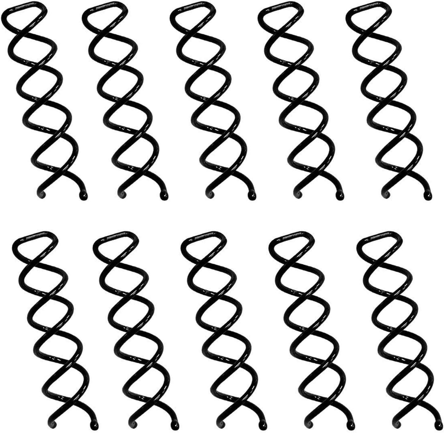 Pack of 20 Black Spiral Hair Clip Spiral Pin Spiral Hair Clip Spin Clip Bun Hair Pin for DIY Hair Style image number 6