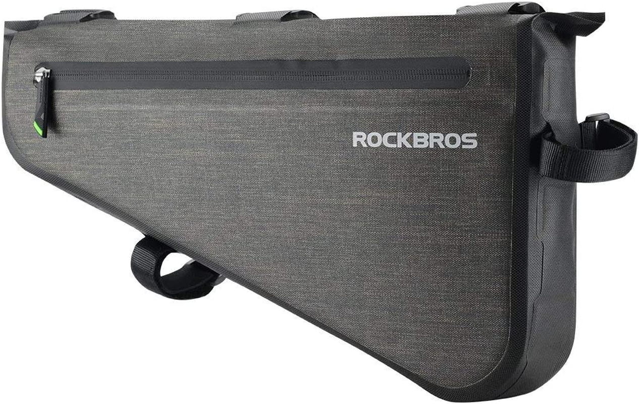ROCKBROS100% Waterproof Bike Bag Triangle Large Cycling Tube Pouch Quick Release Frame Bag 5-8L image number 3