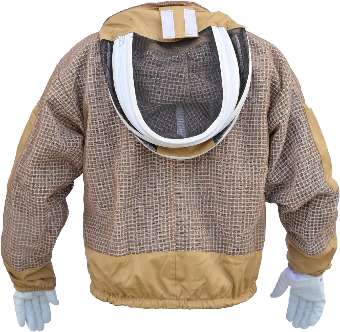 3 Layer Bee Jacket with Fencing Veil and One Pair Gloves Ventilated Sting Proof Beekeeping Jacket for Beekeepers image number 3