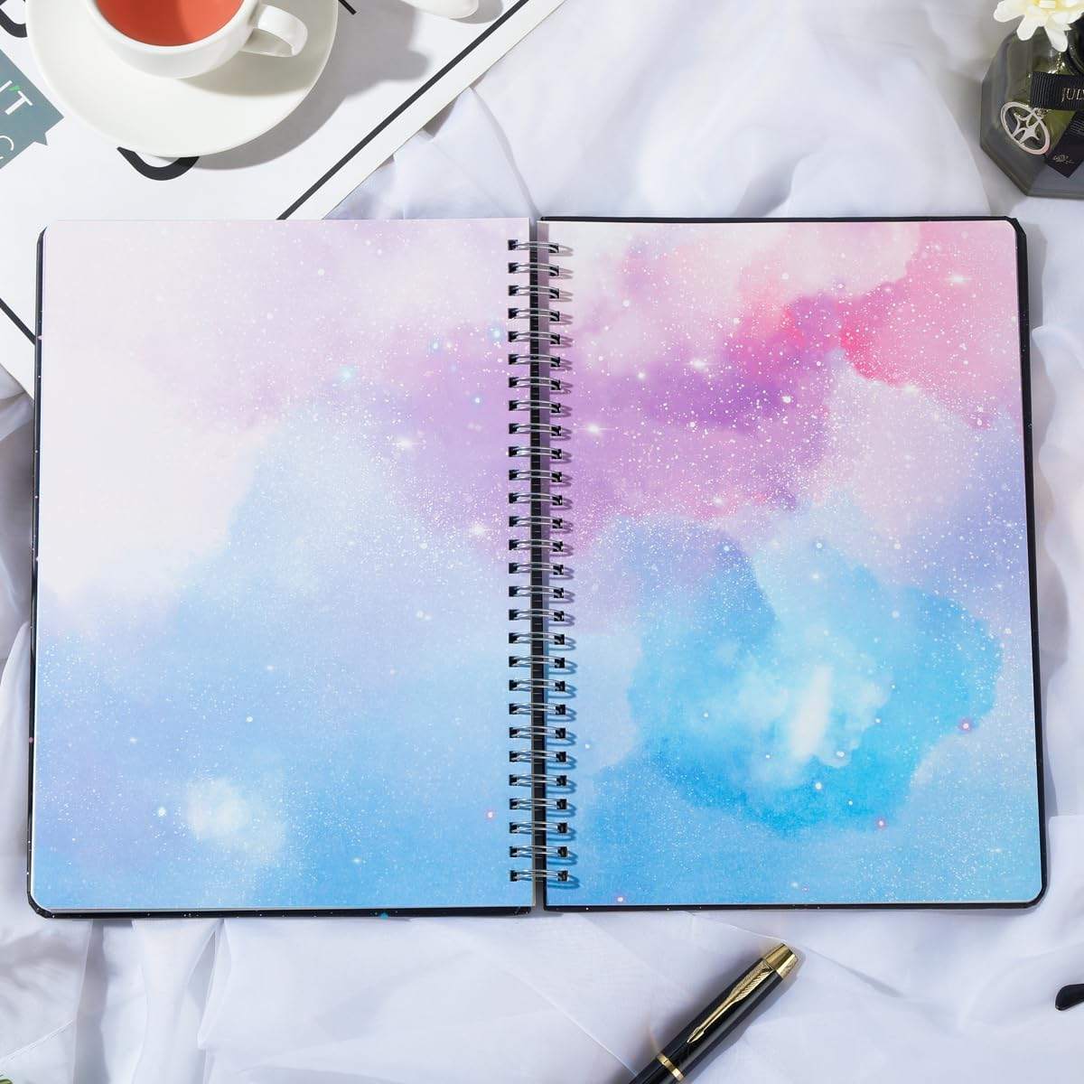 SIIXU Spiral Colorful Blank Writing Journal (Nebula) image number 3