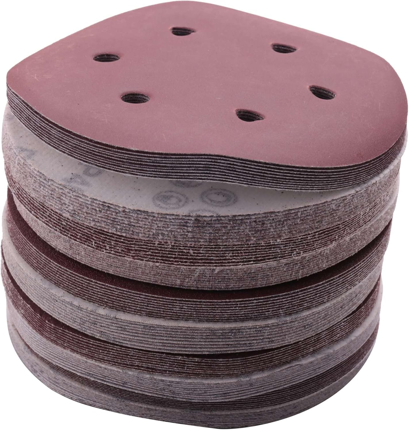 Haskoss 150Mm Sanding Disc, 6 Inch Hook and Loop Sanding Pads, 100 Pcs Sandpaper Set Assorted Grits for Random Orbital Sander