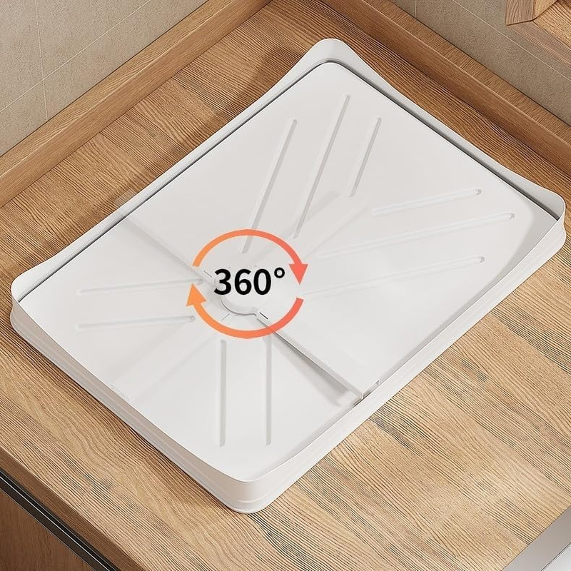 Dish Drying Rack Expandable Dish Drainers for Kitchen Counter,Over the Sink Dish Drainer Drying Rack,Rustproof Dish Drainer with Utensil Holder and Drainboard (White) image number 1