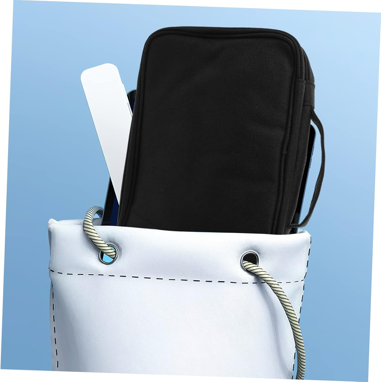 SECFOU Cable Organiser Box Travel Charger Organiser Electronic Storage Bag Large Capacity Easy image number 1