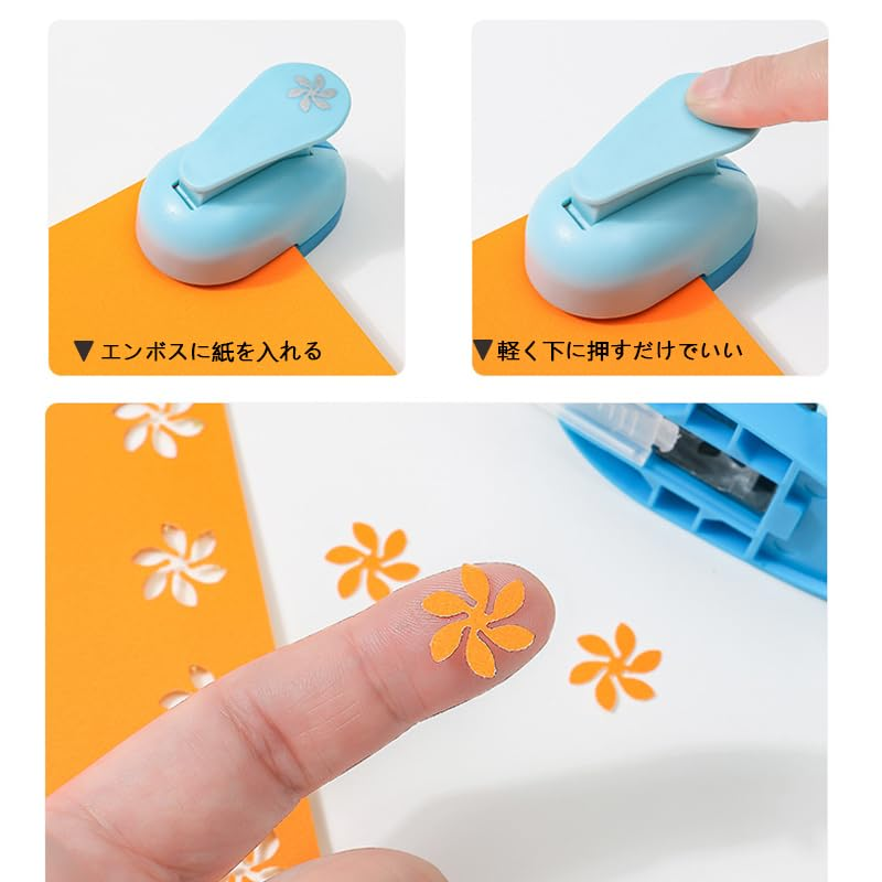 6 Pcs Craft Paper Punch Set, Betterjonny Multiple Shape Punches,Moon, Waves, Apples, Fish, Circle, Airplanes Kids DIY Paper Card Making for Crafts Paper Punches Decorative image number 2