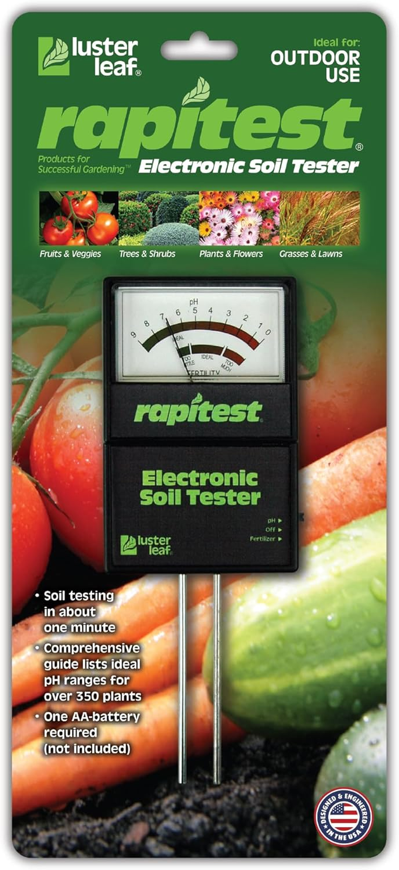 Luster Leaf 1880 Rapitest Tester Electronic 4-Way Analyzer, Soil image number 1