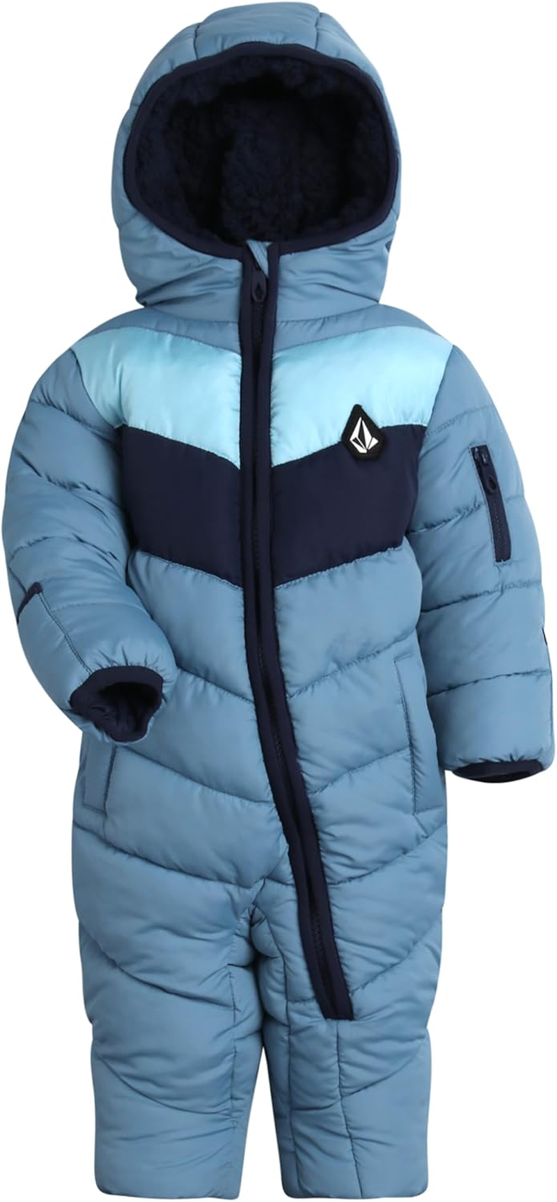 Volcom Baby Boys Snowsuit Hooded Fleece Lined Warm Winter Jumpsuit Zip Snow Pram for Newborns and Infants (3-24M), Size image number 2