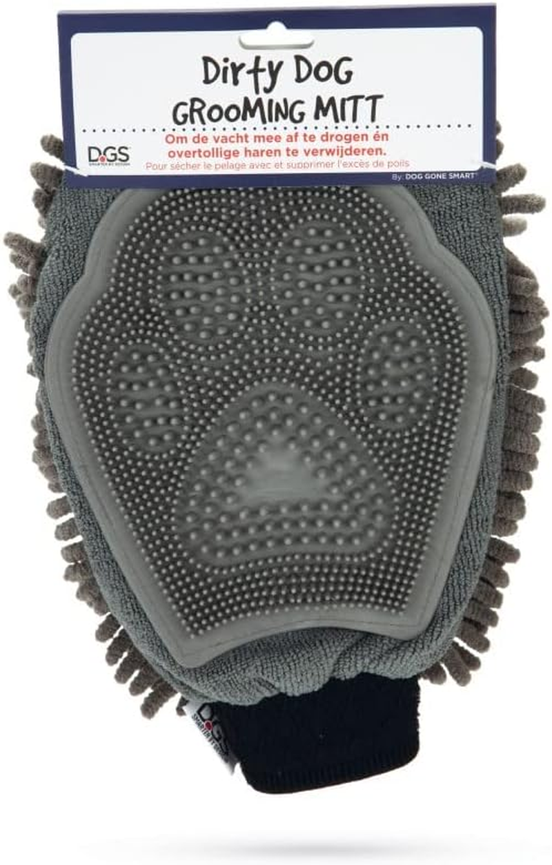 DGS Dirty Dog Grooming Mitt Length 25 Cm Width 18 Cm Height 2 Cm Grey image number 2