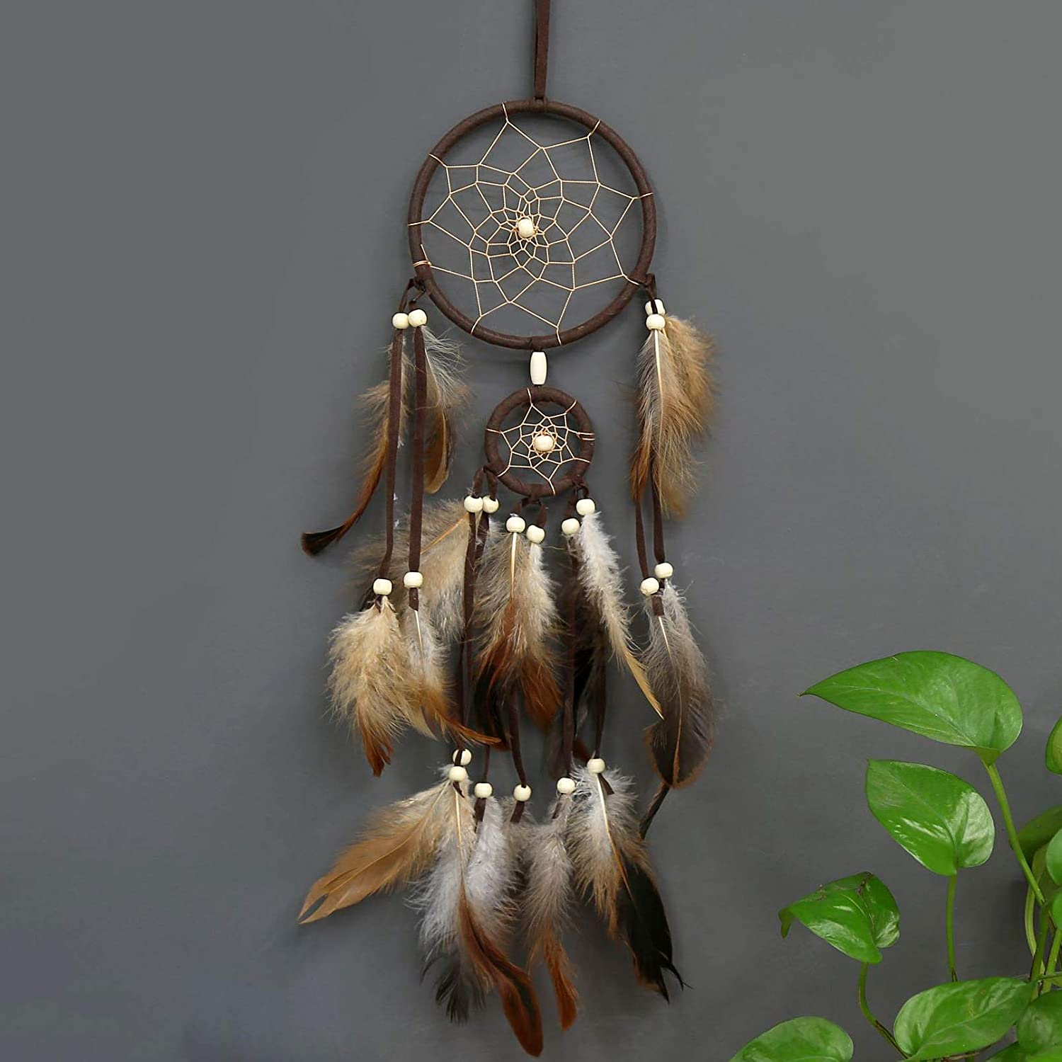 Feather Dream Catcher Handmade Native American Dream Catchers Bohe Wall Hanging Decoration Ornament for Kids Bedroom Car Decor Home Decoration Birthday Party Gift image number 1