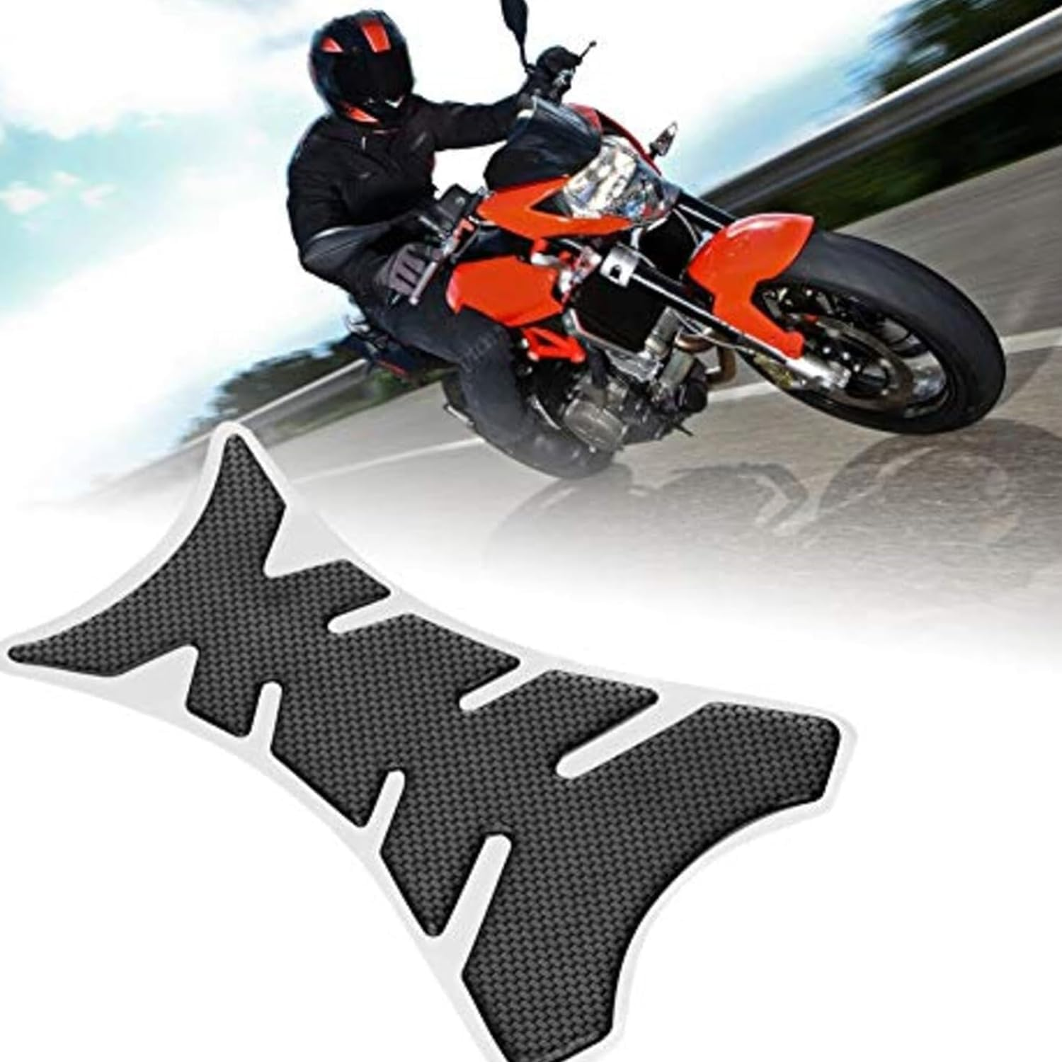 1 Pcs Adhesive 3D Tank Pad, Motorcycle Tank Sticker, Universal Motorcycle Tank Pad Protector,Gas Tank Tank Sticker Protector Tank image number 6