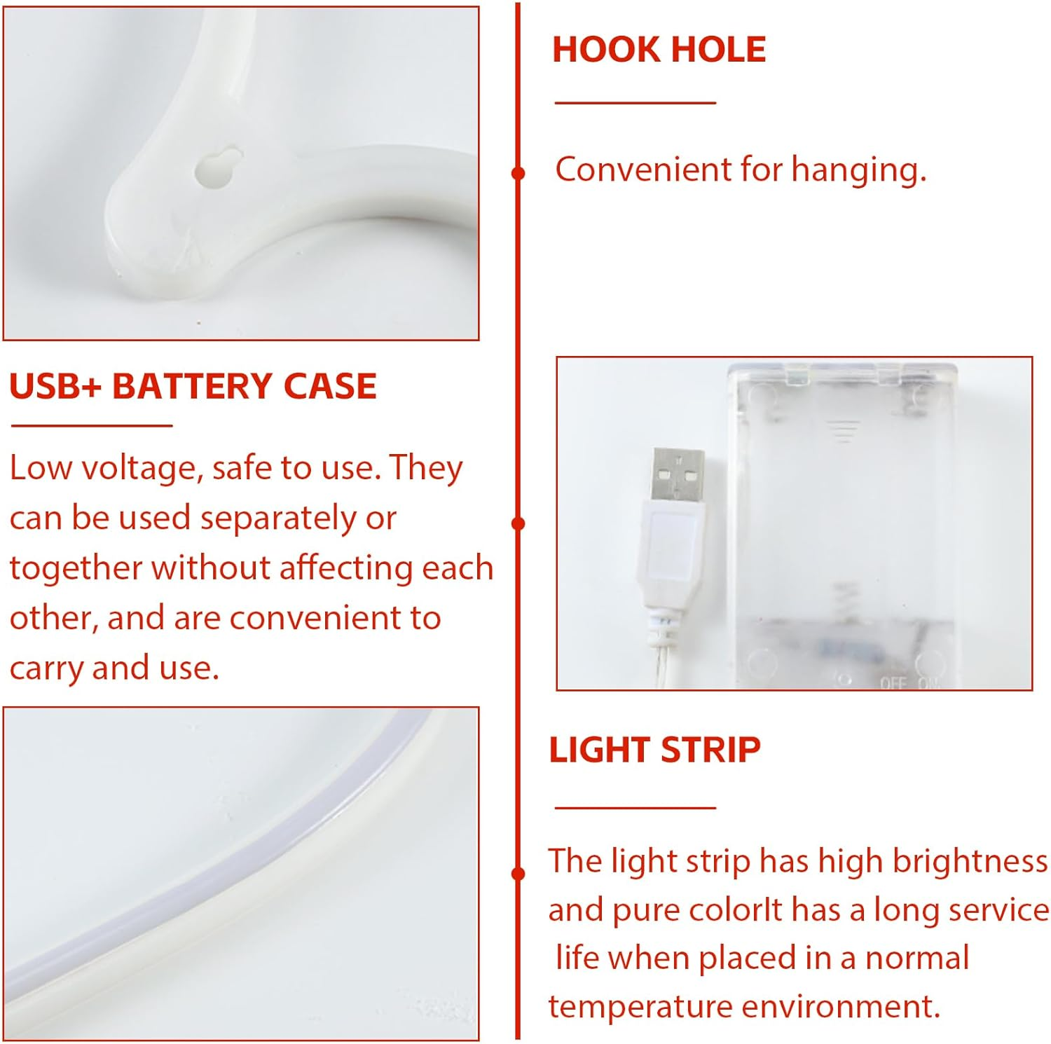 Pack of 2 Red Heart Neon Sign, LED Neon Light, Usb/Battery Light Advertising, Wall Signs Wall Decoration for Valentine'S Day, Wedding, New Year, Anniversary (21 X 20 Cm) image number 3