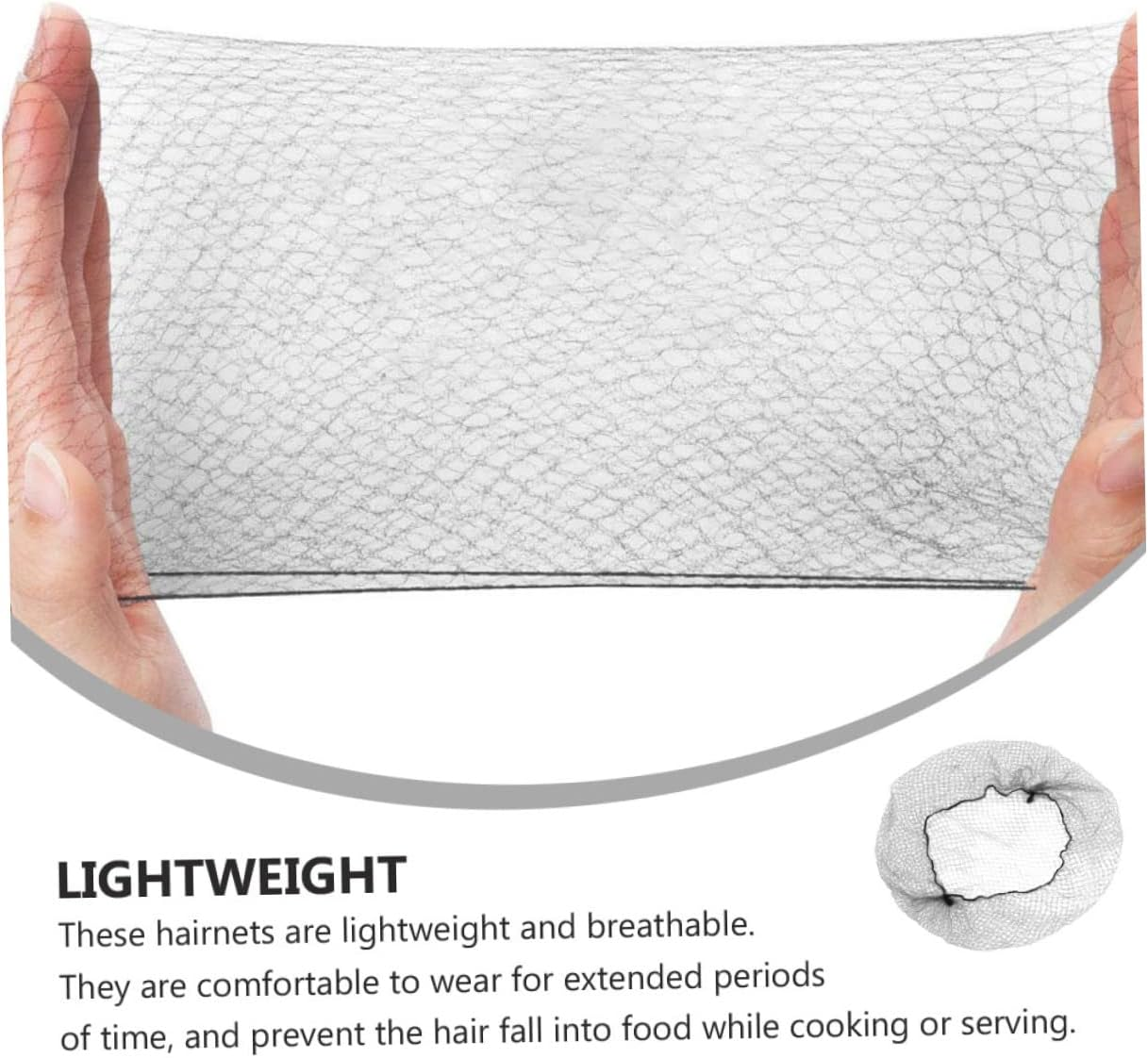 Mikinona 100Pcs Hair Net Bulk Jewelry Bulk Food Hair Nets for Women Invisible Wig S Invisible S Nylon Black Elastic Mesh Bun Bun Cover Dress-Up Accessories image number 4