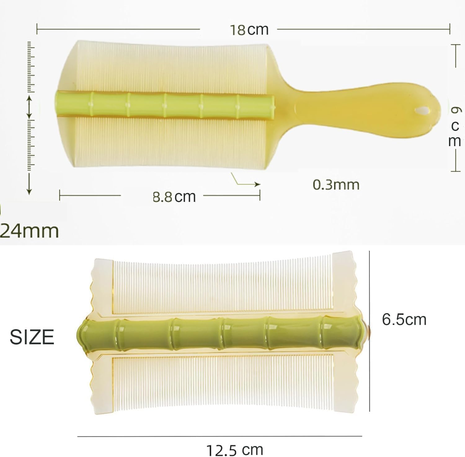 Double-Siding Psoriasis Fine Tooth Comb, 2Pcs Double Sided Psoriasis Combs, Double Sided Fine Teeth Lice Dandruff Remover Comb, Double-Sided Lice Fine Teeth Psoriasis Comb image number 2