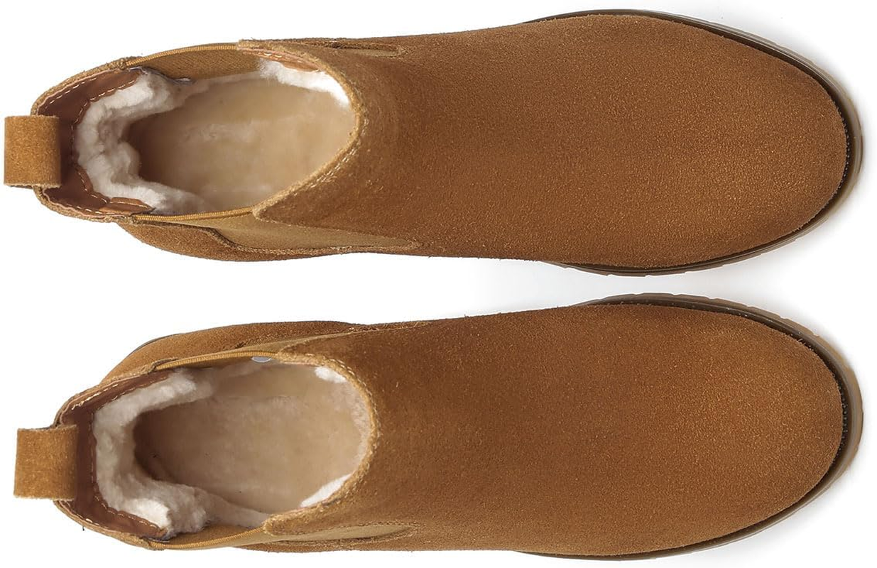 UGG AUSTRALIAN SHEPHERD AUSTRALIAN SHEPHERD&reg; UGG Women Sheepskin Wool Block Heel Chelsea Boots Sylvia image number 7