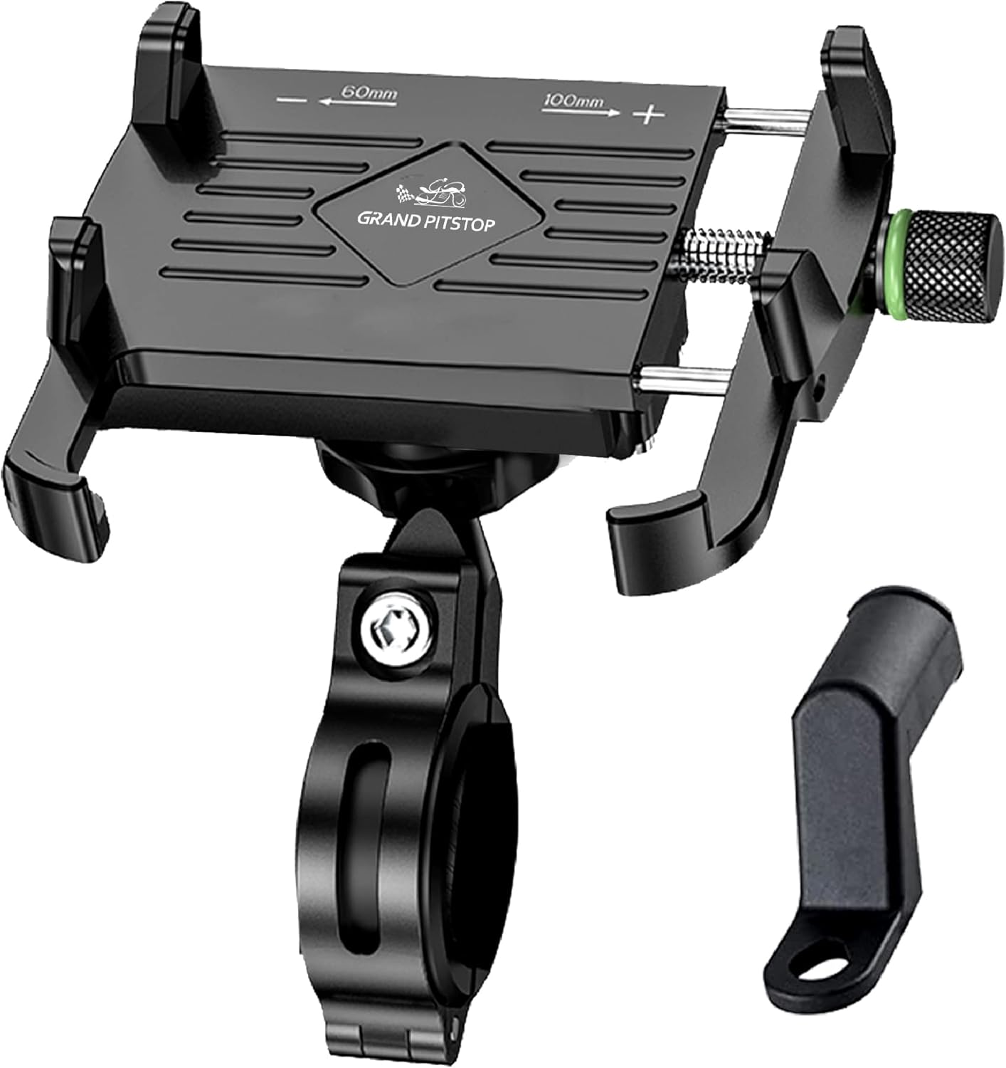 GRAND PITSTOP Motorcycle Phone Mount, 1Sec Auto Lock 100Mph Military Anti-Shake Bike Phone Holder, 10Sec Quick Install Handlebar Phone Mount, Compatible with Iphone, Samsung, All Phone image number 3