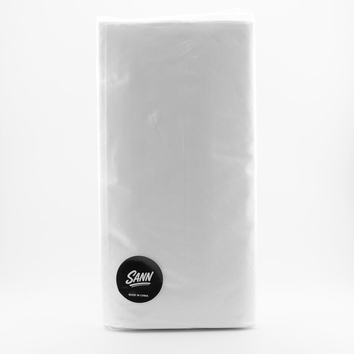 Dinner Napkins, 2-Ply, 16Gsm, White, 1 Pack of 100 image number 2