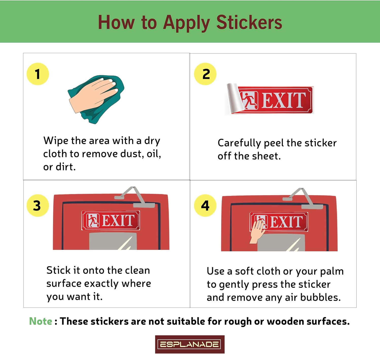 Esplanade Restricted Area Sign, Authorized Personnel Only Sign Sticker Decal - Easy to Mount Weather Resistant Long Lasting Ink (Size -10"X7")