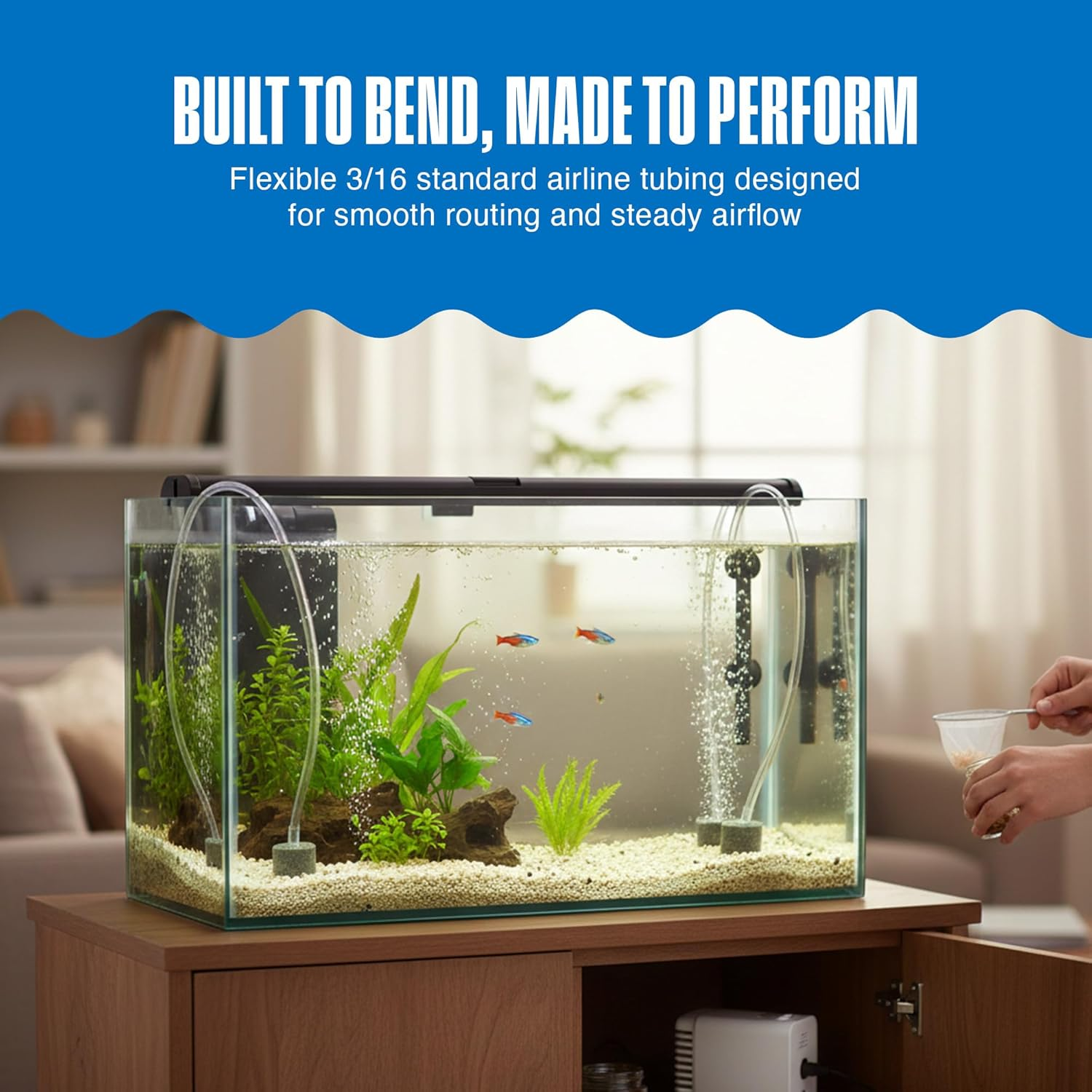 Penn Plax ST8 Aquarium Accessory, 8Feet image number 1