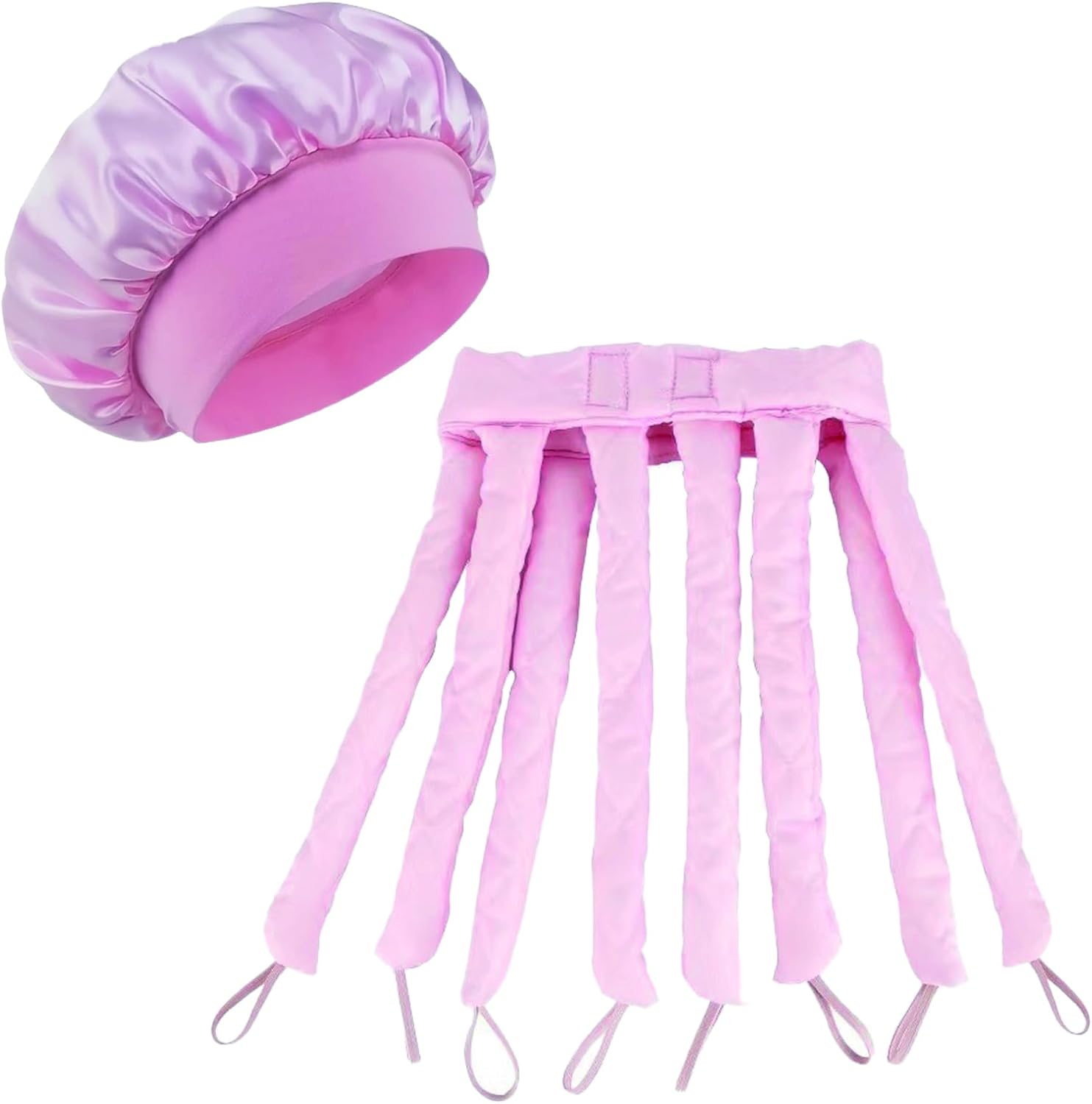 EUYKQNOI Heatless Curlers Headband, Hair Styling Devices, Hair Rollers, Octopus Hair Curler, Overnight Curls without Heat for Long Medium Hair, Silk Ribbon Curlers Soft