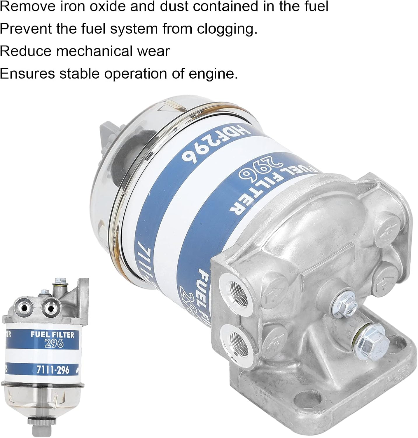 ZDETGU 7111-296 Filter Assembly, Adapt, Remove Iron Oxide Powder, Improve Engine Reliability,Aluminium image number 3