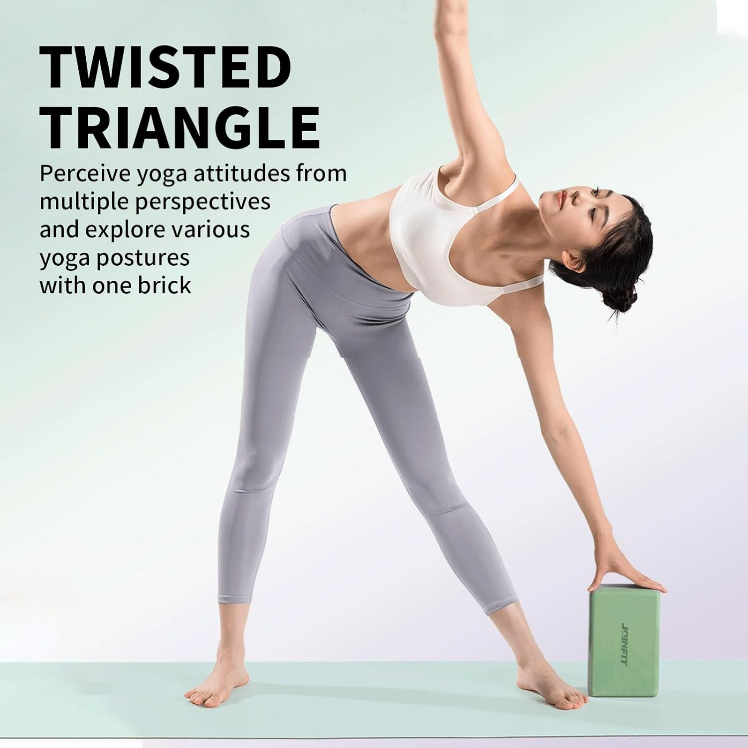 Yoga Blocks 2 Pack, High Density 23 X 15 X 8 Cm, (Set of 2) EVA Yoga Bricks,Lightweight Fitness Foam Bricks, Anti-Slip,Soft,For Yoga,Pilates,Gym Practice,Flexibility,Backbends,Improve Balance