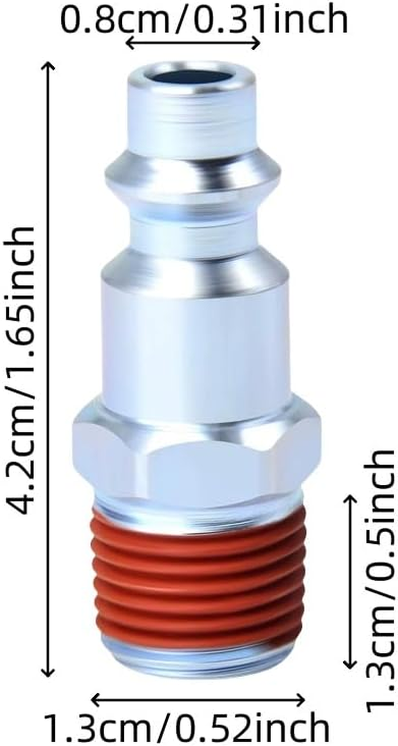 1/4-Inch NPT Male Industrial Air Plug, Pneumatic Plugs 300PSI Air Fittings(10-Pack) image number 1