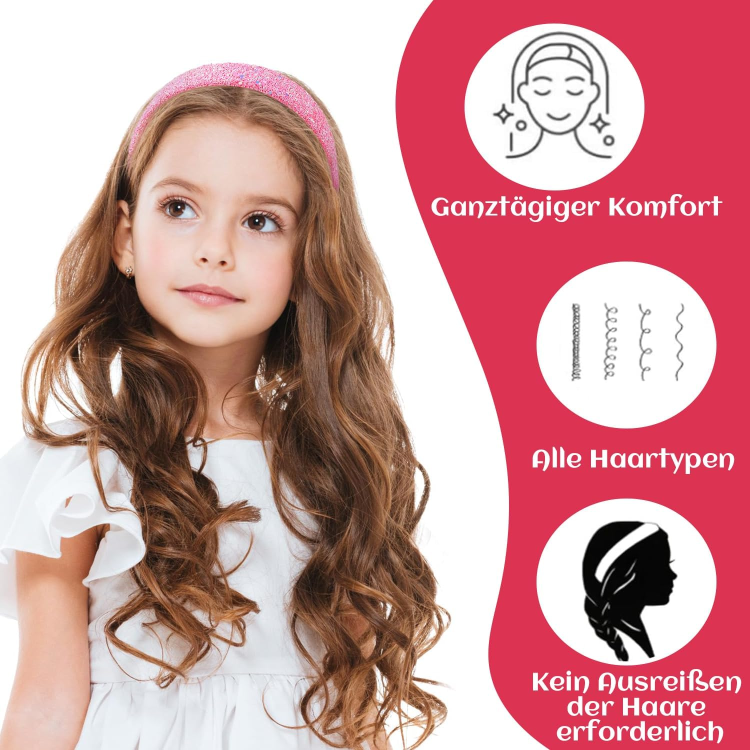 Norhogo Pack of 2 Glitter Headbands for Girls, Girls Headbands, Glitter Headbands for Girls, Hair Hoop Women'S Glitter, Rainbow Sequins Hair Accessories for Children Women image number 6