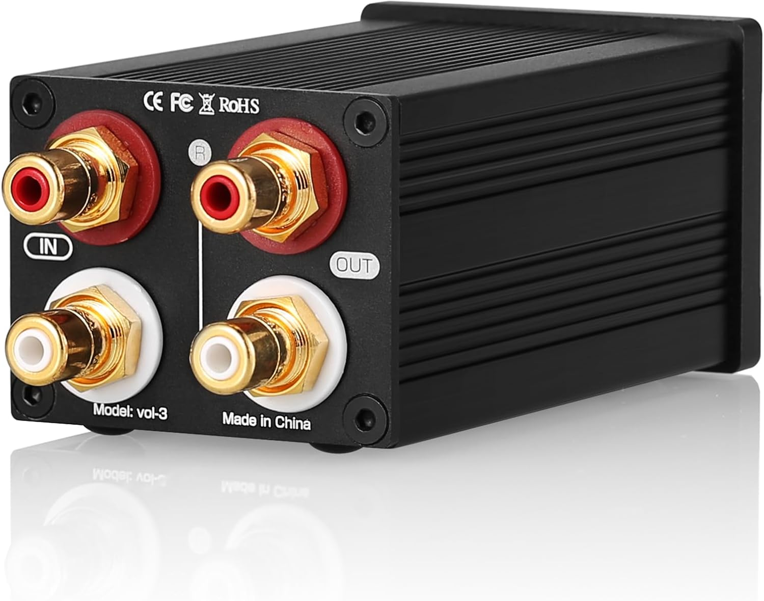 Nobsound High Precision Passive Preamp Volume Controller VOL Control Hifi Preamplifier ALPS (Rca&Hifi Version, Black) image number 1