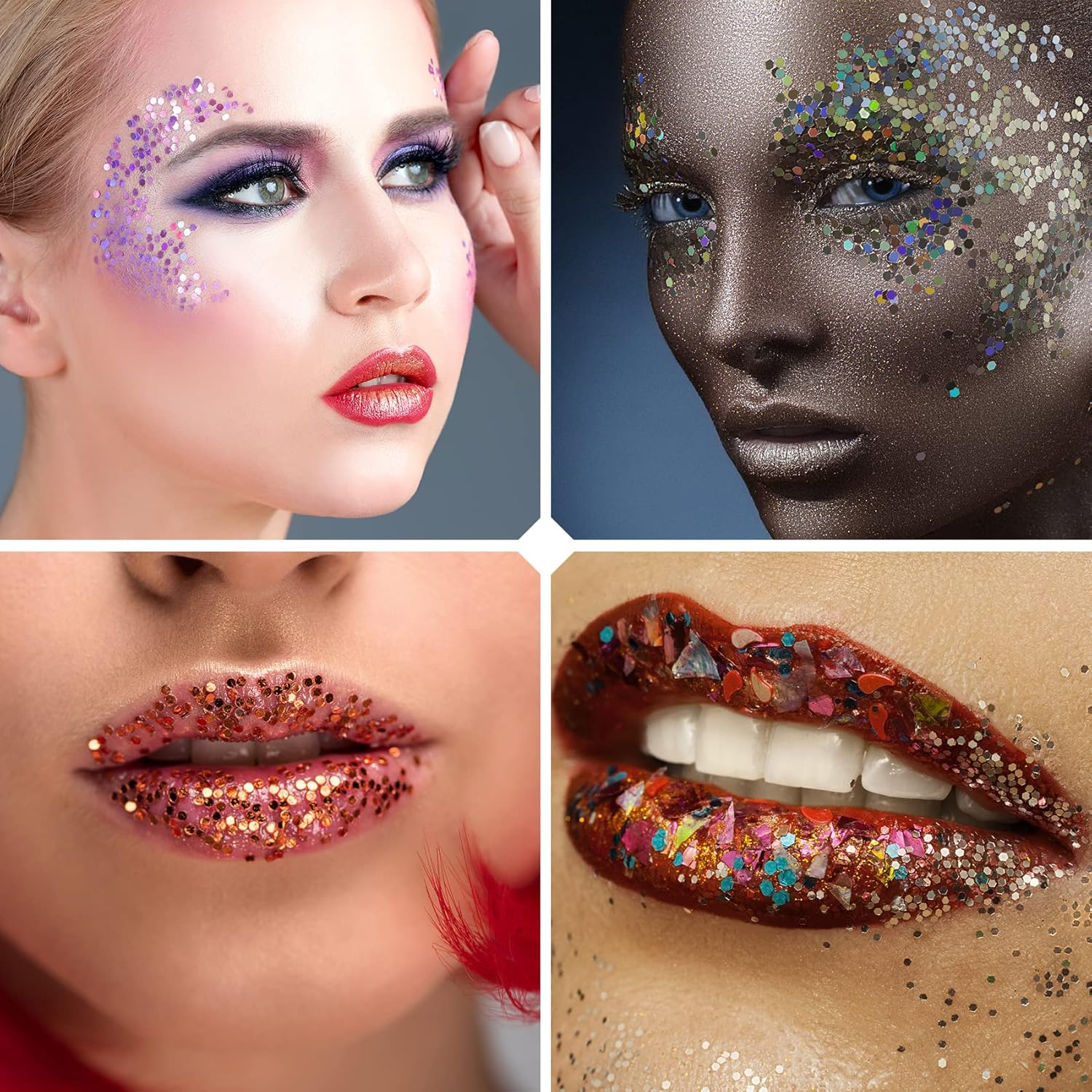 Holographic Glitter Ultra Fine Silver Glitter, 7.05 Oz (200G), Fine Glitter for Resin Crafts Nails Tumblers Slime Cosmetic and Festival Decoration - Laser Silver Glitter Bulk image number 6