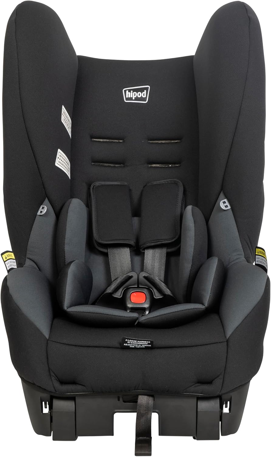 Hipod Roma Convertible Car Seat, Rearward Facing (Birth &ndash; 12 Months) Forward Facing (12 Months &ndash; 4 Years), Baby Child Car Seat, Machine Washable Cover, Seat Belt Installation, Black, (4720)