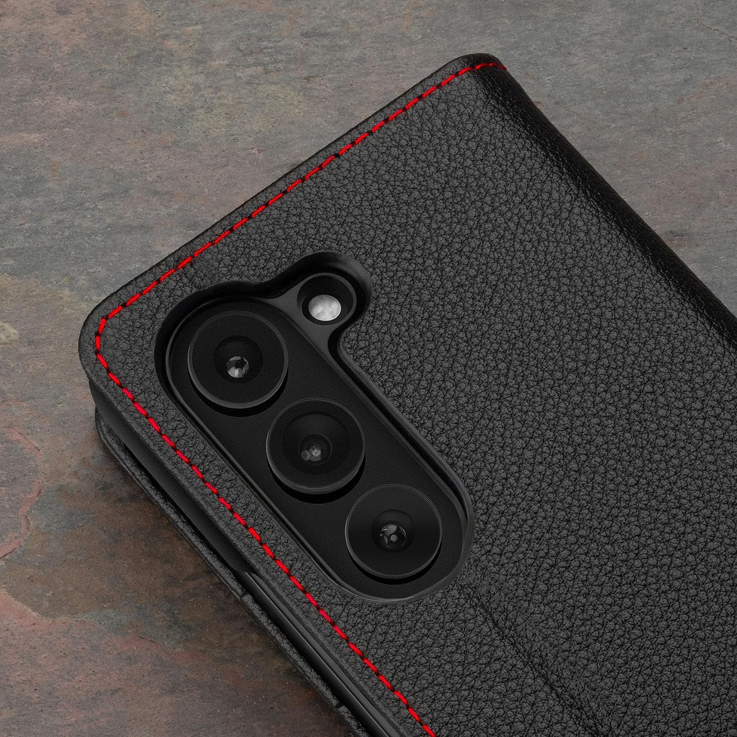 TORRO Phone Case Compatible with Samsung Galaxy Z Fold5 &ndash; Premium Leather Wallet Case with Stand Function and Card Slots (Black) image number 1