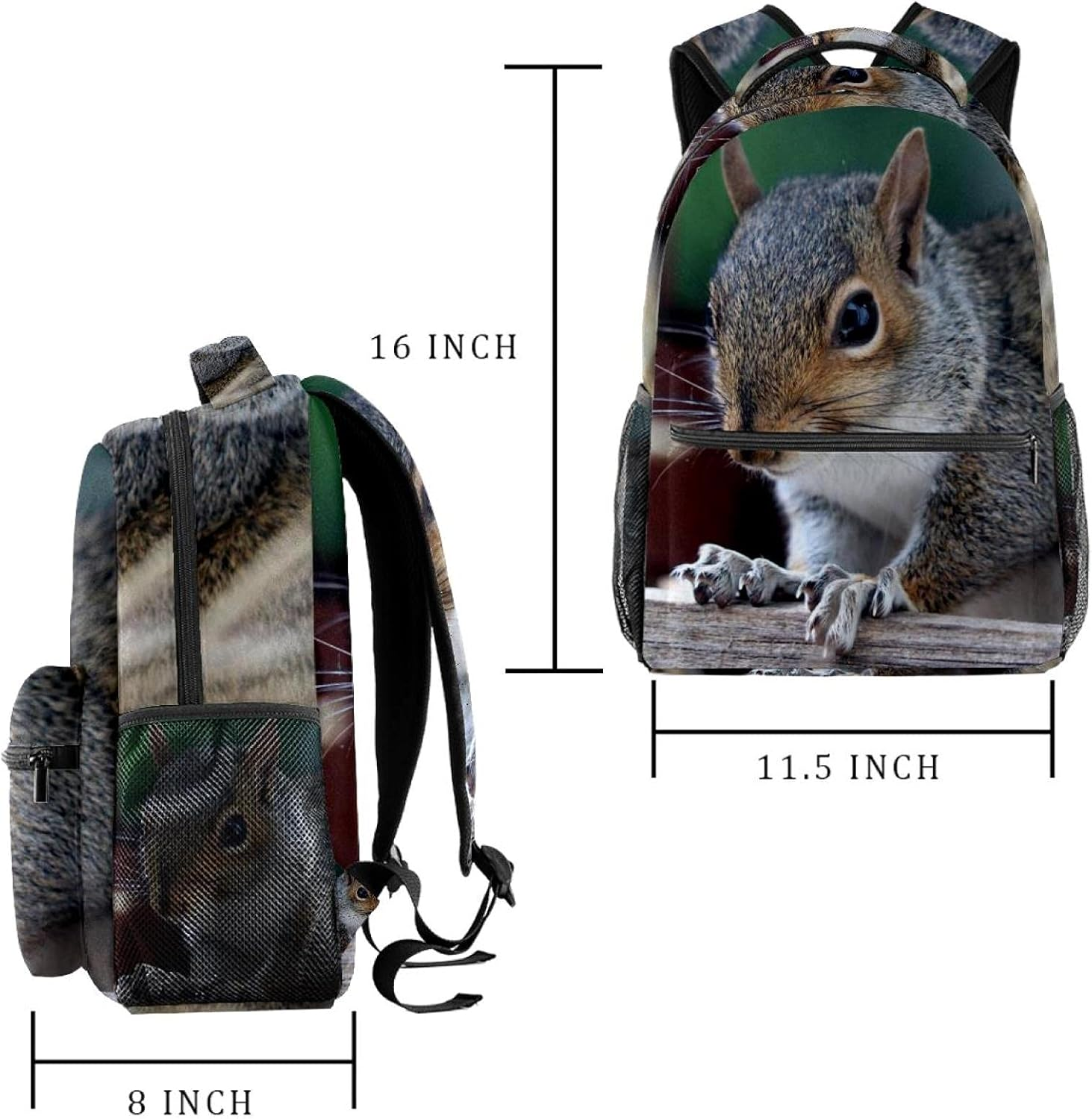 Squirrel Backpack Students Shoulder Bags Travel Bag College School Tote Backpacks