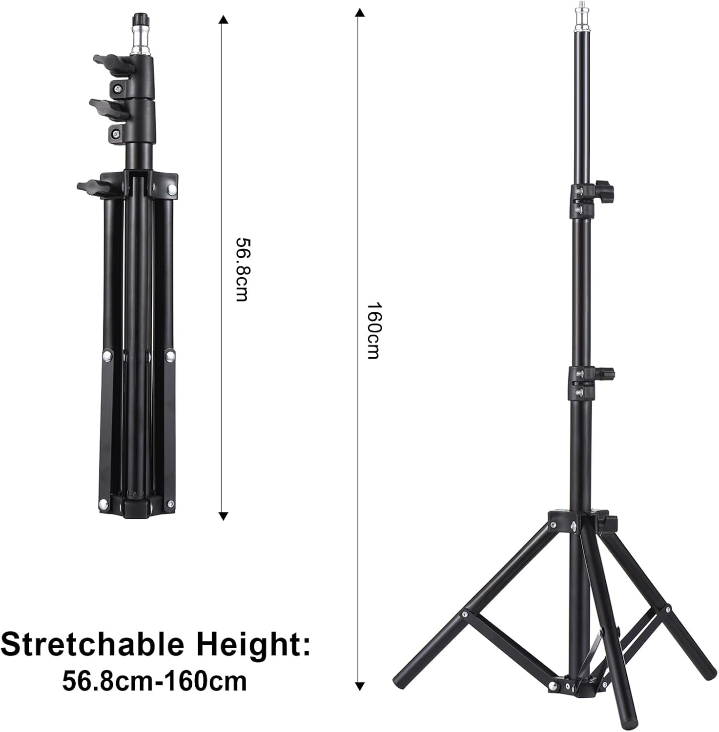 Universal Projector Tripod Stand Stretchable Projector Bracket Aluminum Alloy Portable Holder 1/4'' Interface Adjustable Height for LCD Projector image number 5