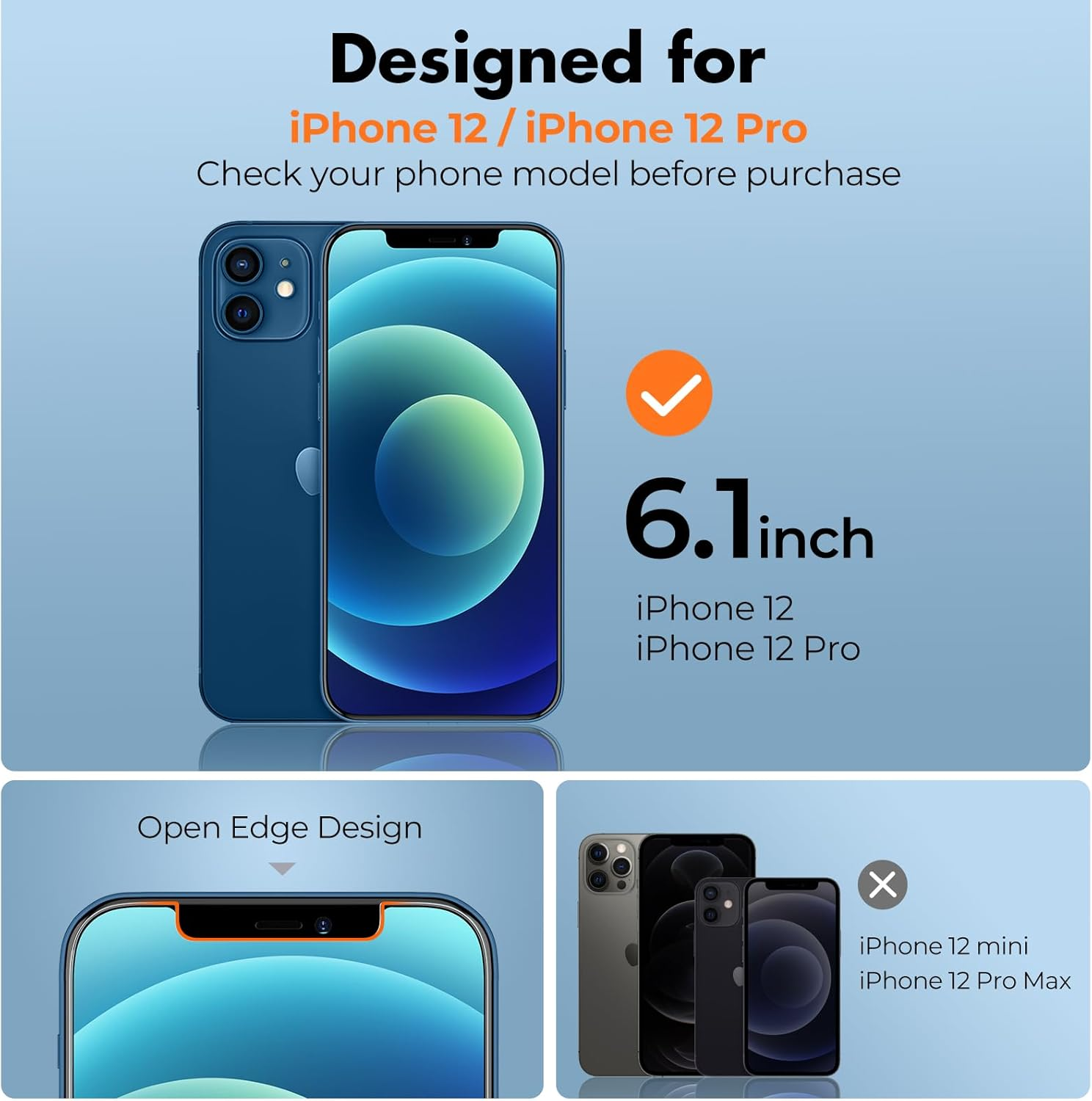 Unbreakcable Tempered Glass Screen Protector for Iphone 12 and 12 Pro, Pack of 3, 9H Hardness Protective Glass, 2.5D Double Defense Screen Protector, Scratch-Resistant, Anti-Fingerprint And image number 5