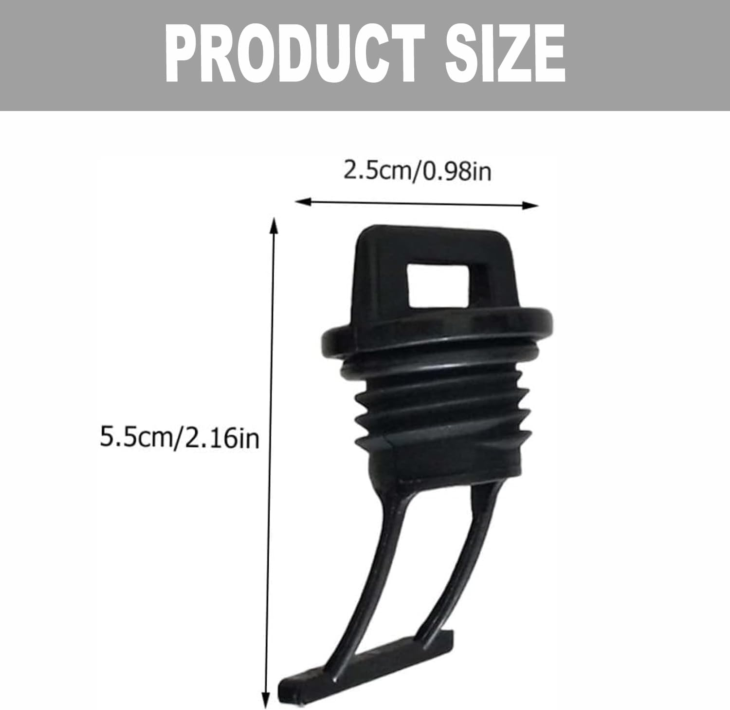 BEANPRECOY 4Pcs Nylon M19 Tapered Boat Drain Plug Replacement Part for Kayak and Marine, 19Mm Screw Bung Drain Hole Plug Receiver Kayak Thread Bungs Canoe Drain Holes Canoe Scupper Plug image number 5