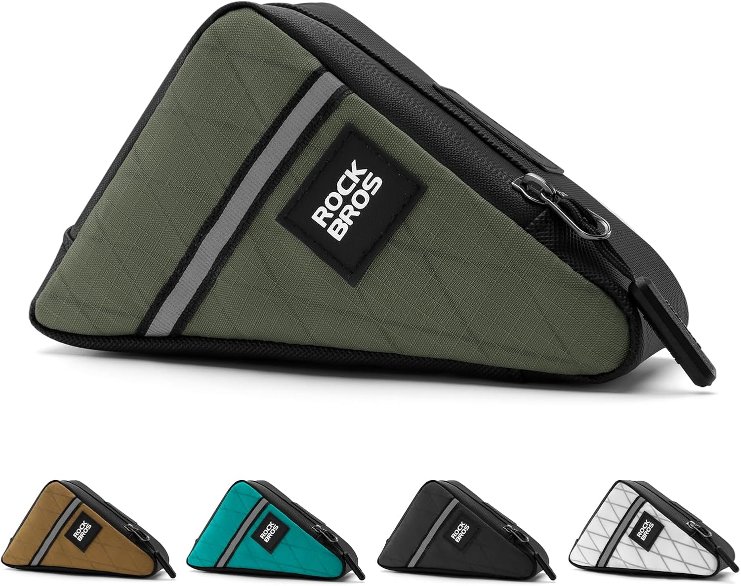 ROCKBROS Bike Frame Pouch Triangle Bike Pouch - Waterproof Small Bicycle Accessories for Boys Girls Men Women (Black)