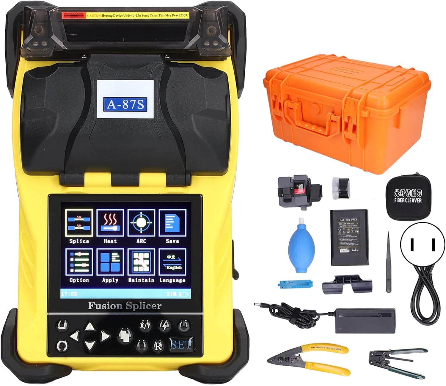 Fusion Splicer Set Automatic High-Precision Cutter 3 in 1 Mini Optical Fiber Fusion Splicer for Telecommunications, Fiber Holder Optical Welding image number 5