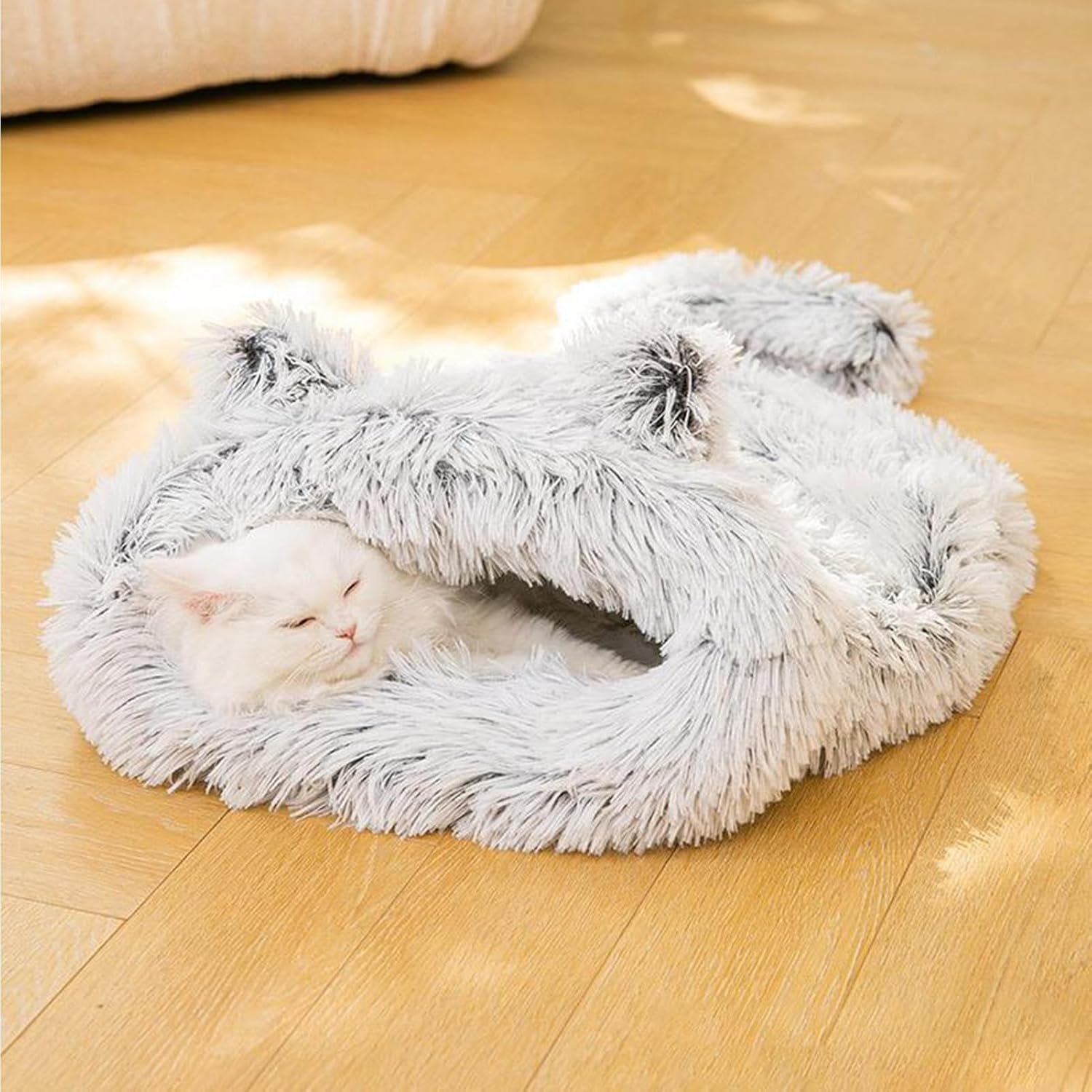 Cat Sleeping Bag | Removable Kitten Sack - Removable Washable Plush Lining Cat Sleeping Bed,For Small Puppy Kitten Bunny Outdoor Home Comfort Support image number 6