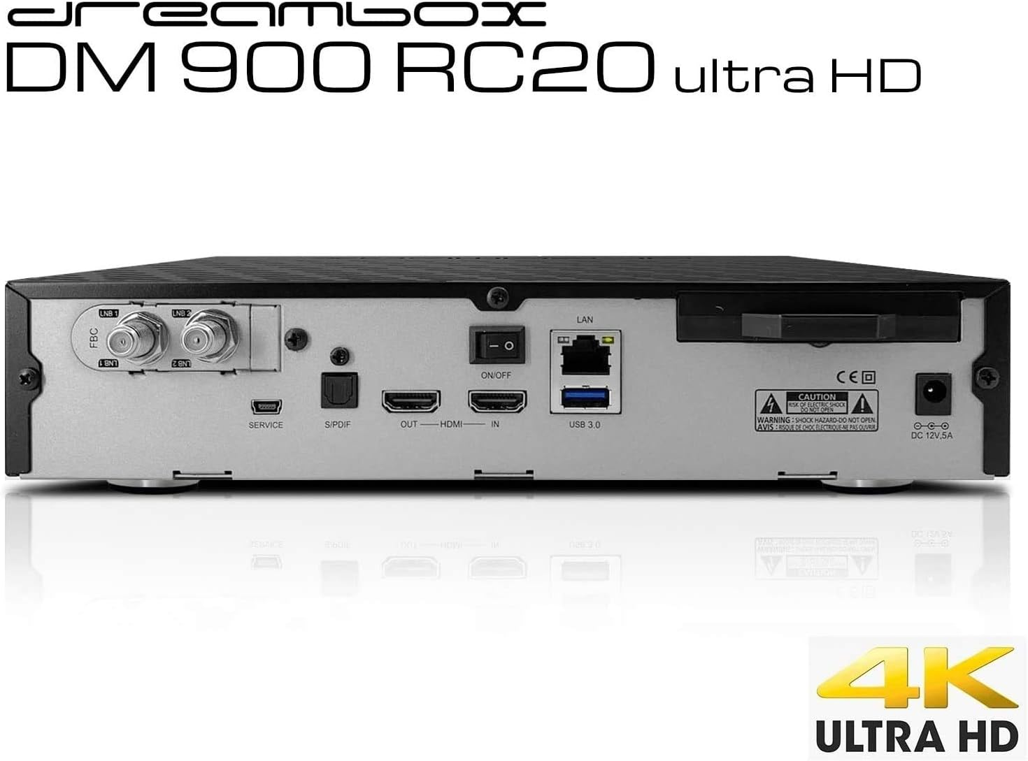 Dreambox DM900 RC20 UHD 4K 1X DVB-S2X FBC MS Twin Tuner E2 Linux PVR Ready Receiver image number 3