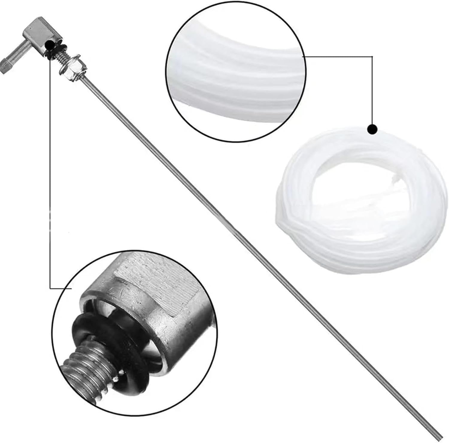 5M Fuel Tank Hose Clip Kit, Fuel Filter Pipe Line Kit, Hose Clip Fuel Pipe Line for Diesel Heater, with Fuel Filter and Clamps, Connection, Fuel Line Diesel Heater image number 2