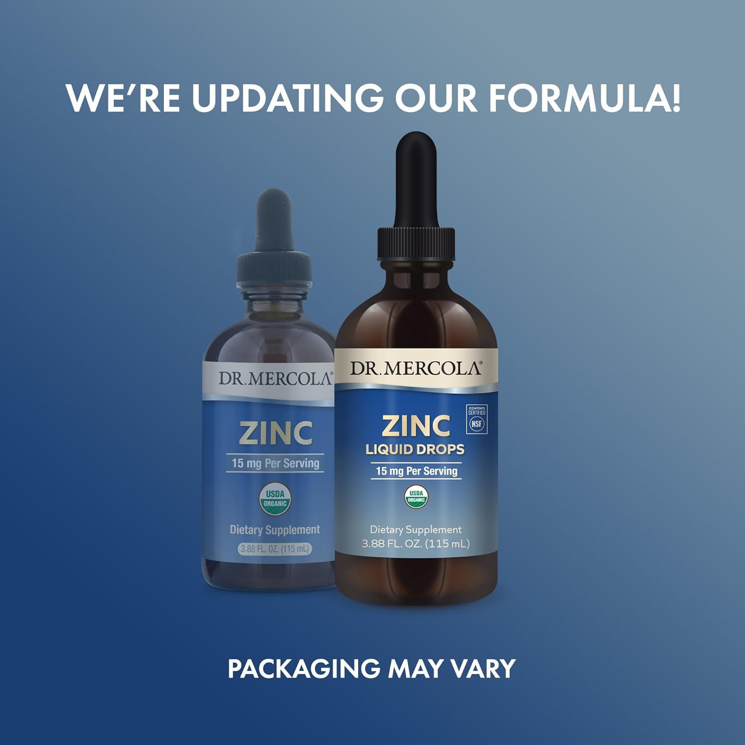 Dr. Mercola Liquid Zinc Dietary Supplement, 15 Mg per Serving - about 28 Servings per Container (3.88 Fl Oz), Supports Organ and Immune Health*, Non GMO, Gluten Free, Soy Free, USDA Organic image number 1
