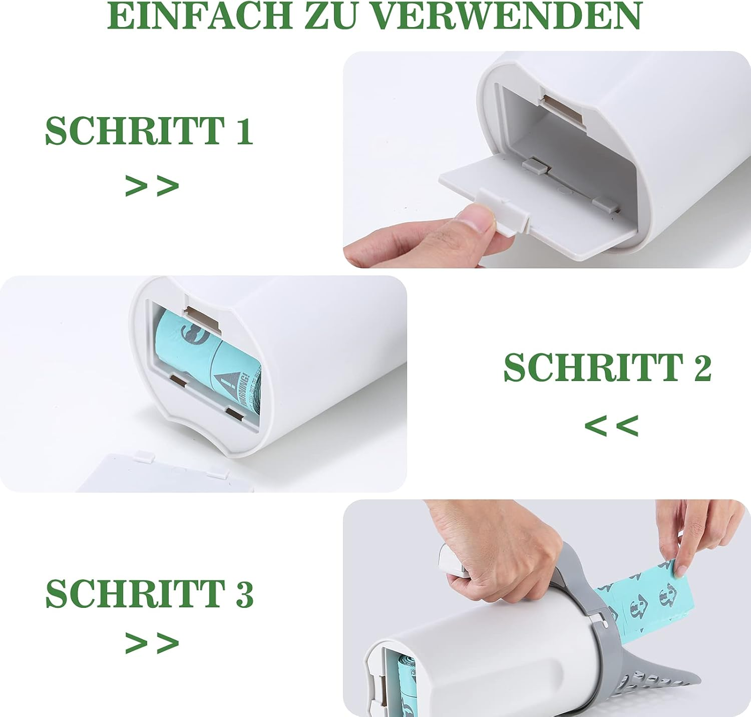 PETIZER Premium Cat Litter Scooper Set - Integrated Waste Bin, 90 Refills, Portable with Holder & Easy Storage Caddy image number 5